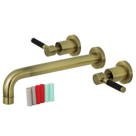 Kingston Brass Roman Tub Faucet, Antique Brass, Wall Mount KS8023DKL